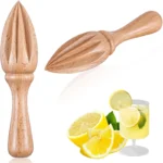 Wooden Manual Citrus Juicer - Mini Portable Lemon Orange Fruit Squeezer, Kitchen Utensil