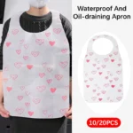 10 Pcs Disposable Apron For Hotpot Oil-proof Anti-fouling Aprons Adults Portable Cleaning Cooking Non-woven Waterproof Delantal