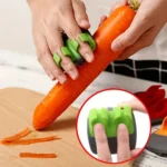 1pc Stainless Steel Handheld Vegetable Peeler with Rubber Finger Grip Comfortable Palm Peeler Suitable for Carrots, Etc