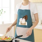 Apron for Kitchen, Waterproof Adjustable Cooking Apron with Pockets, Adult Bib Apron for Women Men