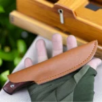 Portable Fruit Knife With Knife Sheath Multi-purpose Knife Red Rosewood Handle 4R15 Stainless Steel High Hardness Straight Knife - Image 5