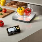 Wireless Kitchen Scale Stainless Steel Plate with Remote Display Magnetic Digital Electronic 15kg for Food Preparation