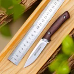 Portable Fruit Knife With Knife Sheath Multi-purpose Knife Red Rosewood Handle 4R15 Stainless Steel High Hardness Straight Knife - Image 3