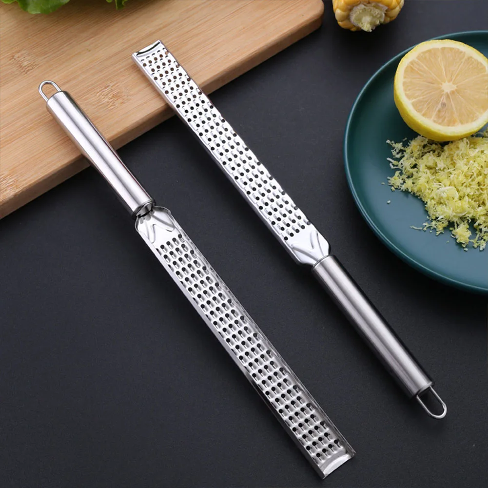 kf-S6062651c58924d71ade9578589dcafeaO 20cm Kitchen Grater Lemon Citrus Fruit Peeler Ginger Garlic Long Chocolate Grater Cheese Spices Stainless Steel Grater Kitchen - Image 1