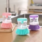 2 IN 1 Wash Pot Brushes Pot Dish Cleaning Brush With Liquid Soap Dispenser Dishwashing Brush Kitchen Cleaning Tools Accessories