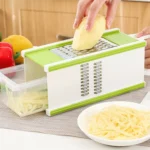Multi-functional 5 in 1 Vegetable Chopper Manual with Container Potato Slicer Stainless Steel Sharp Carrot Cutter Restaurant