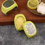 Stainless Steel 4-in-1 Manual Grater & Slicer - Lemon, Cheese,Garlic, Ginger Zester Shredder,Compact Kitchen Tool for Vegetables