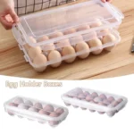 with Lid Egg Storage Box Portable Fresh Preservation Transparent Fridge Egg Organizer 10/18 Grid Egg Drop Rack Kitchen
