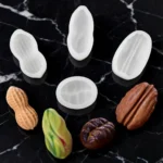 Large Size Peanut Pistachio Pecan Coffee Bean Mousse Cake Silicone Mold Chocolate Dessert Baking Mold Handmade Candle nut Mold